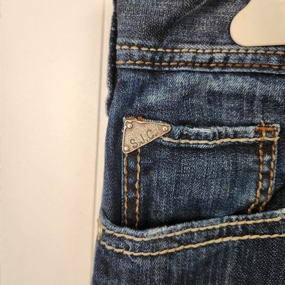 Silver Jeans Zac Mens 38x36 Blue Relaxed Straight Dark Wash Denim Western - Picture 6 of 11